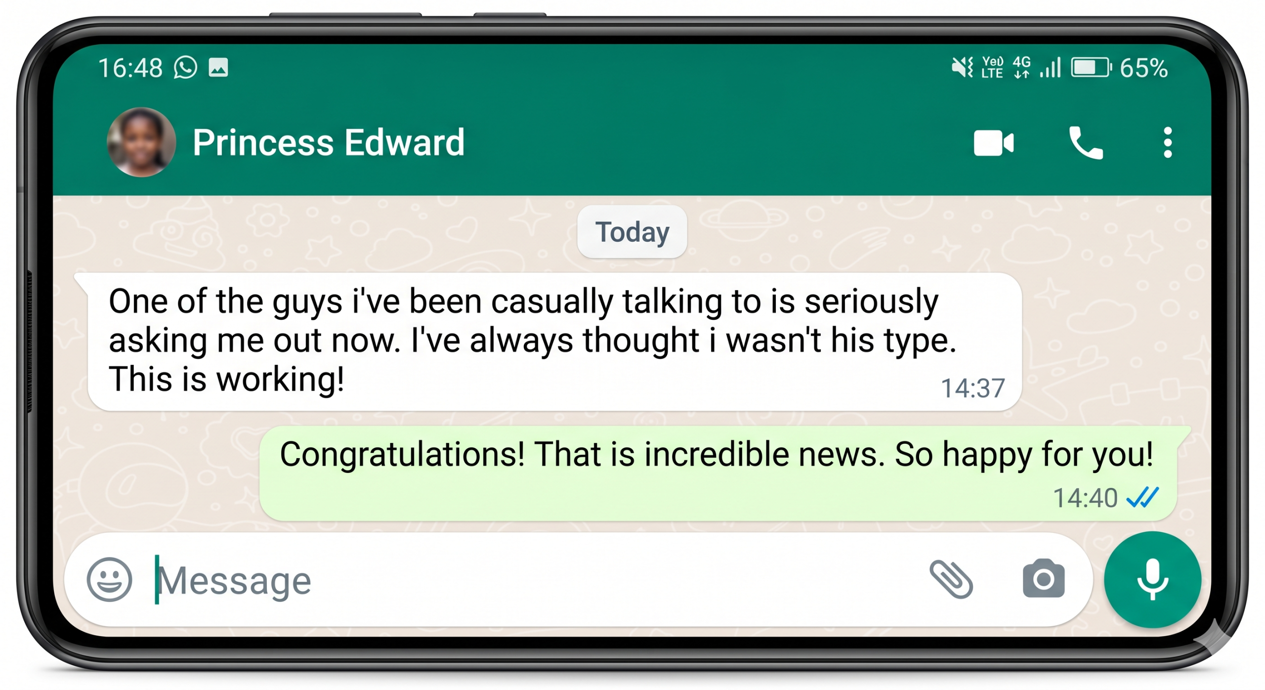 Real buyer WhatsApp testimonial