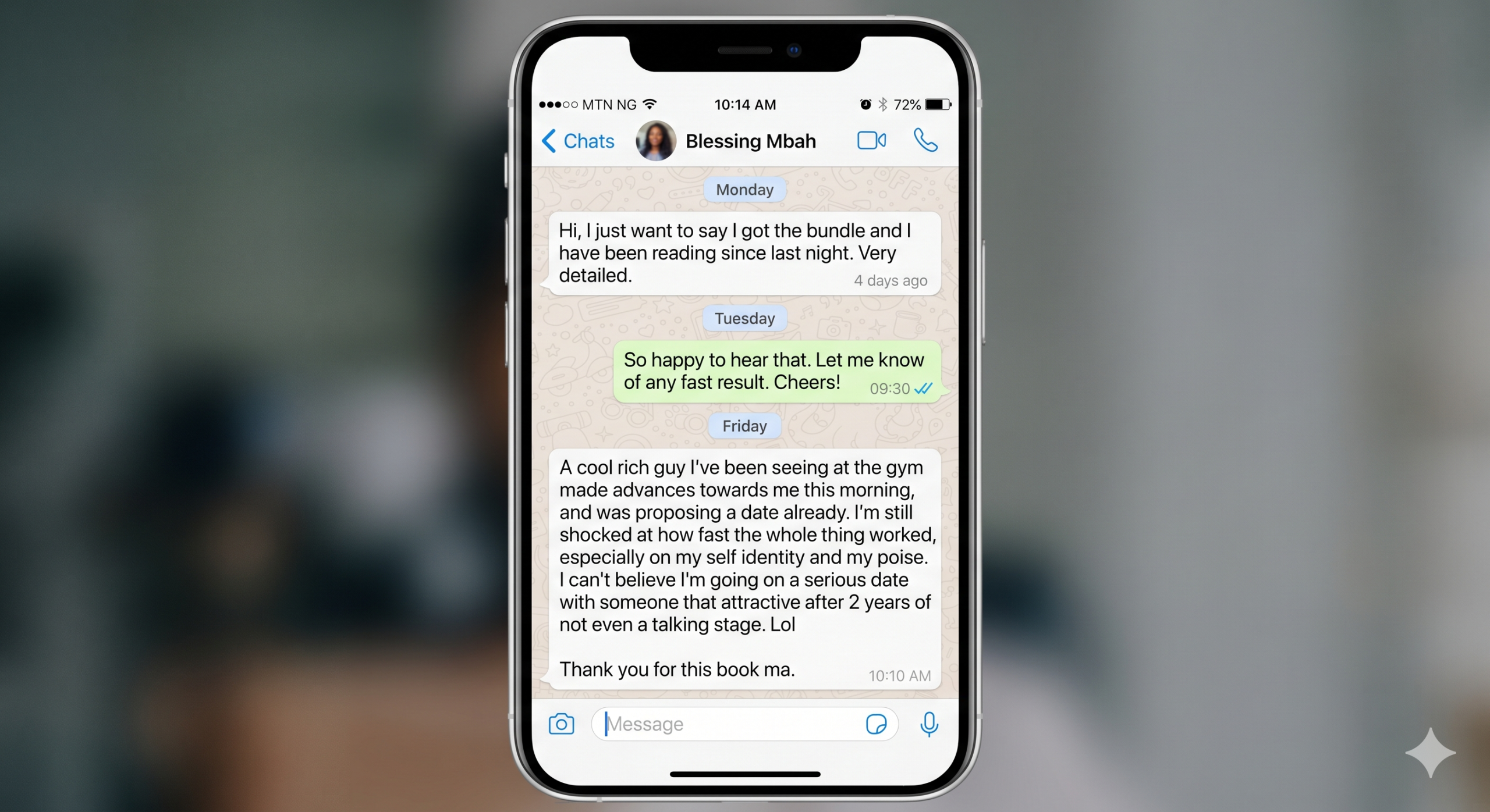 Real buyer WhatsApp testimonial